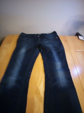 MEK Women's Dark Blue Flared Jeans - Versatile Denim